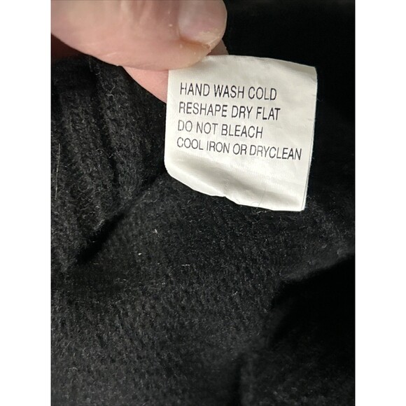 Iceland Made In Italy Men’s Large Black 1/4 Zip Pullover Sweater 80% Wool - Picture 7 of 7